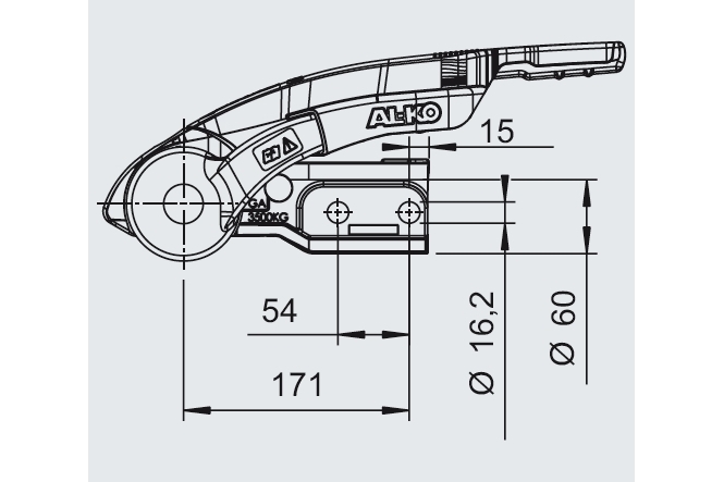 Stabilizační přívěsový kloub AKS 3504