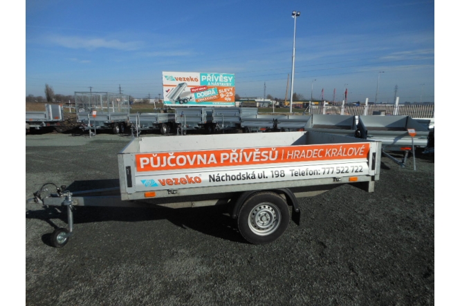 Přívěs nebržděný - jednonápravový Cargo D 08.2 --- BOČNICE - PLATO