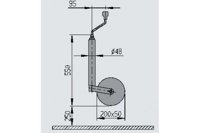 Opěrné kolečko AL-KO pr. 48, 300 kg