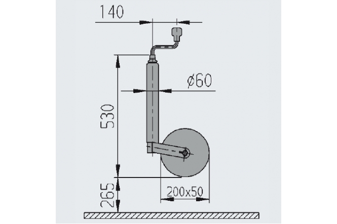 Opěrné kolečko AL-KO pr. 60, 500 kg