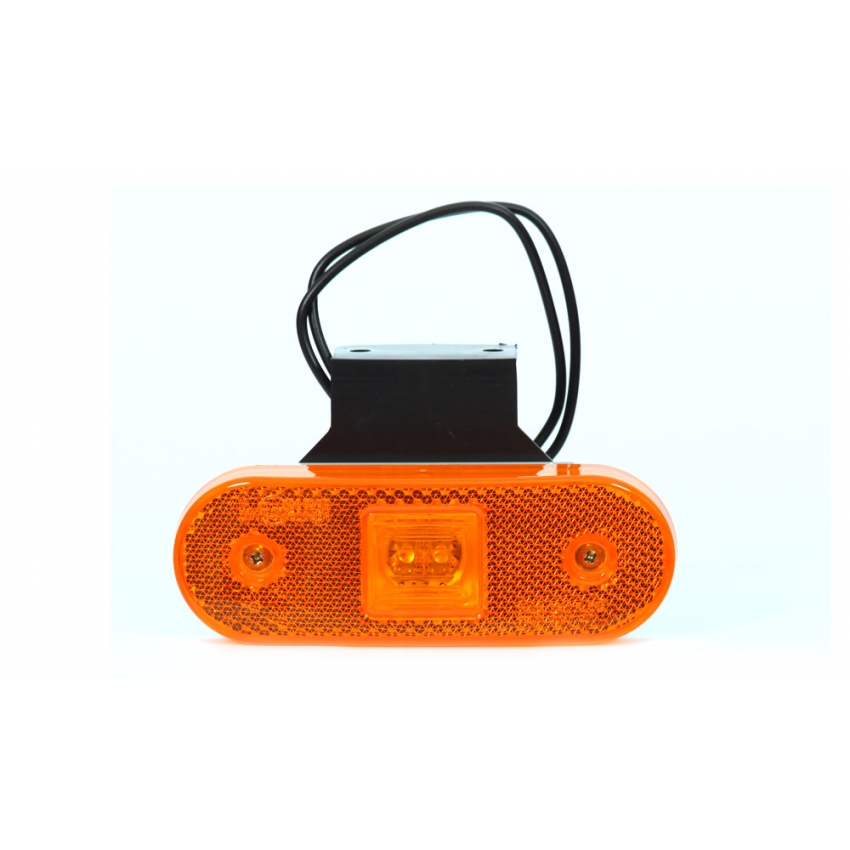 Světlo poziční LED oranžové WAŚ 12/24V s držákem